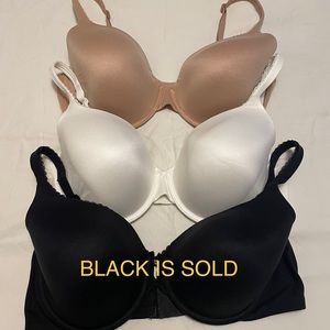 Victoria’s Secret-Body by Victoria-Lined Perfect Coverage-White orNude-size 36DD